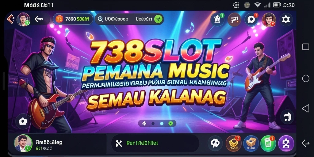 Screenshot gameplay 738SLOT yang menunjukkan keseruan bermain musik.