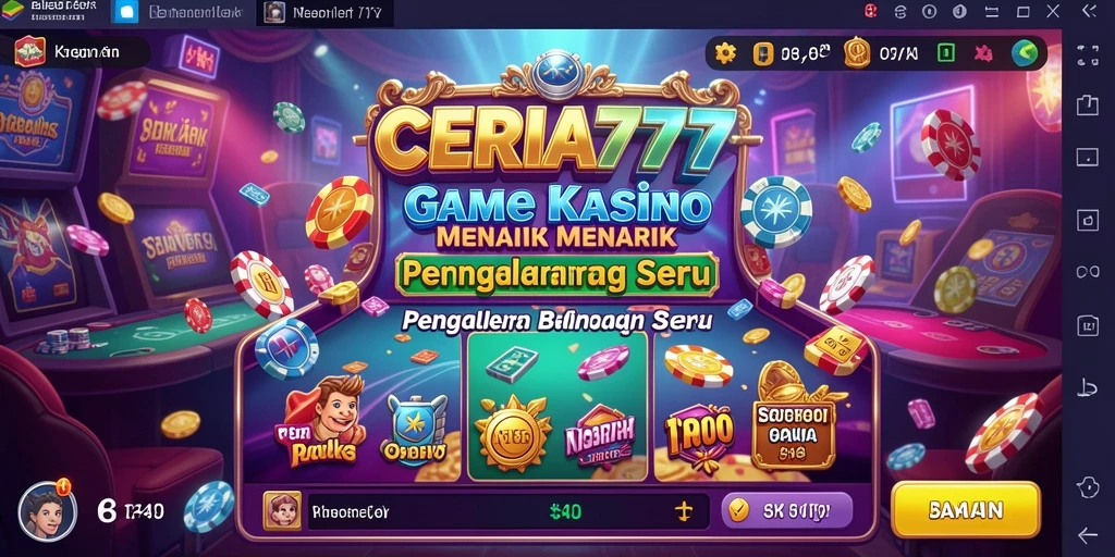 Tampilan screenshot CERIA777 yang menunjukkan gameplay kasino yang mengasyikkan.