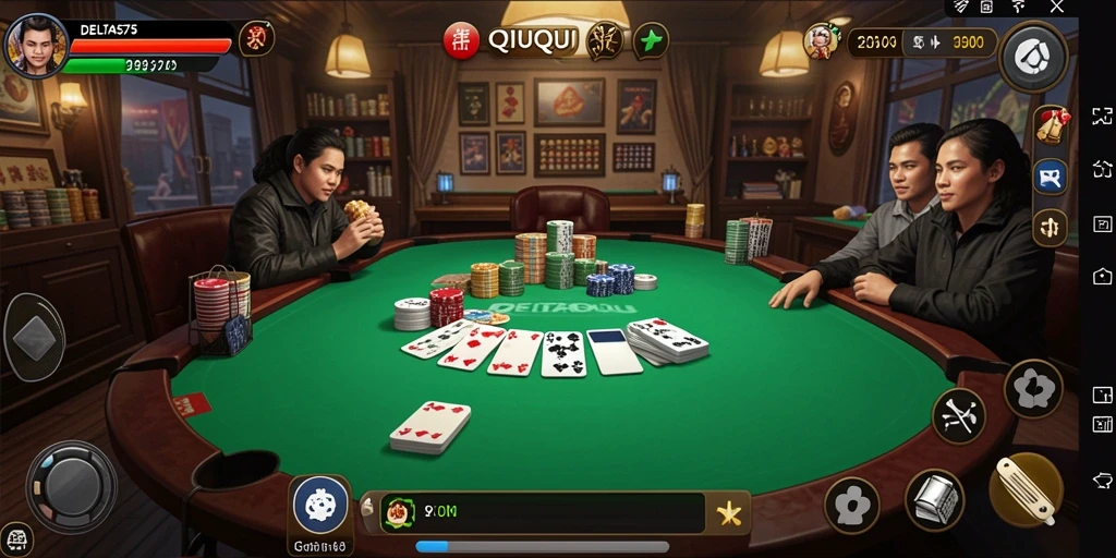 Tampilan gameplay seru dalam DELTA575 QiuQiu.