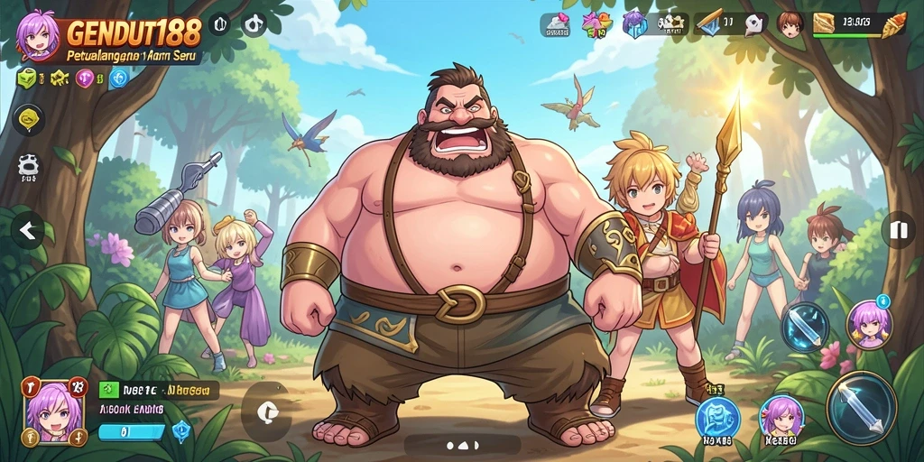 Tampilan gameplay menarik dan penuh warna dari GENDUT188.