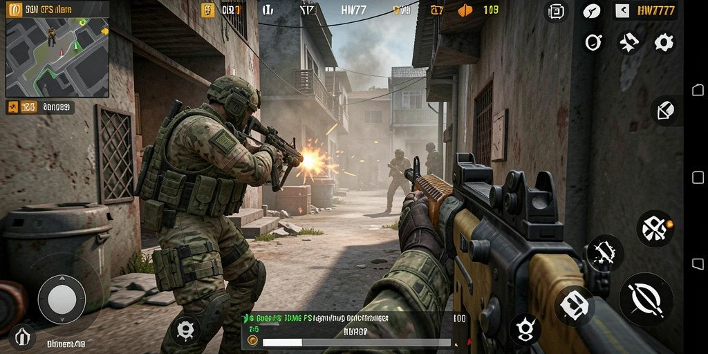 Tampilan gameplay HW777 yang menegangkan dan penuh aksi.