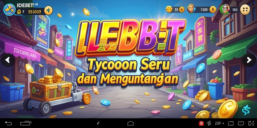 Tampilan gameplay IDEBET yang menonjolkan strategi Tycoon.