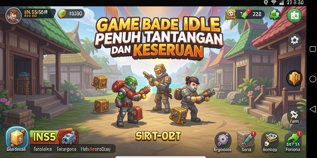 Tangkapan layar gameplay menunjukkan aktivitas manajemen sumber daya yang menarik.