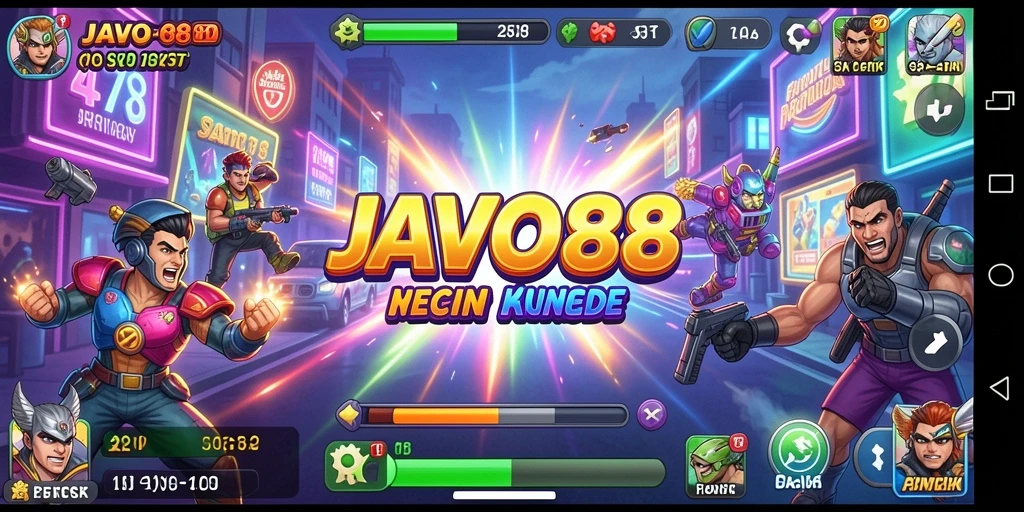 Tangkapan layar utama JAVO88 menunjukkan aksi seru gameplay Arcade.