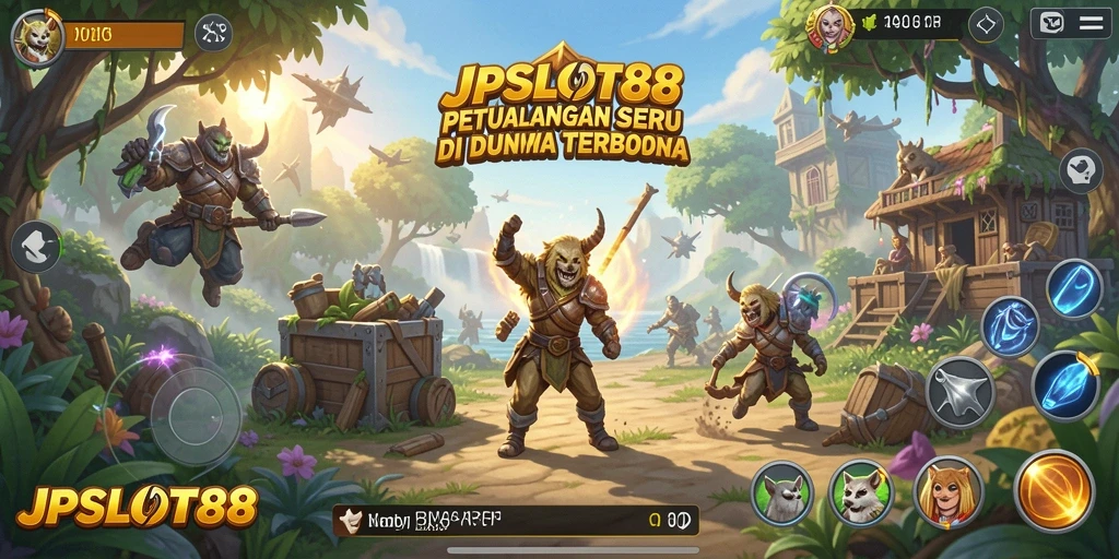 Screenshot gameplay JPSLOT88 menunjukkan petualangan mendebarkan di dunia terbuka.