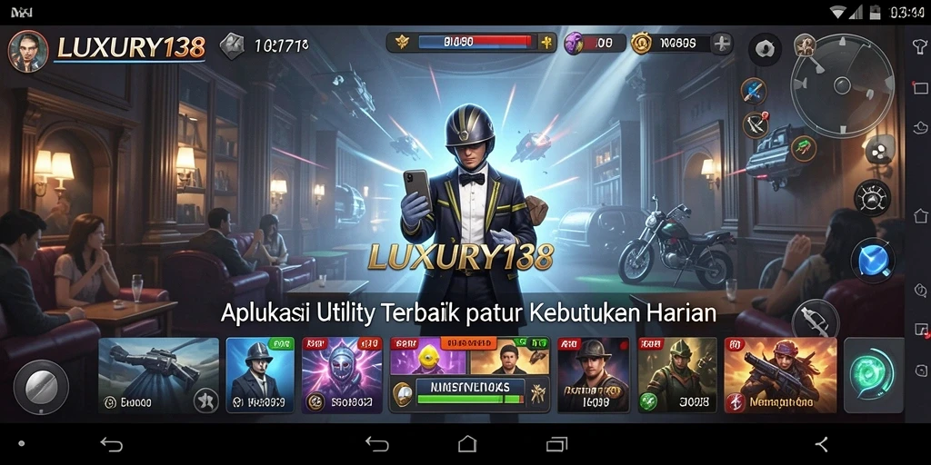 Screenshot utama LUXURY138 yang menampilkan fitur pengingat dan manajemen tugas.