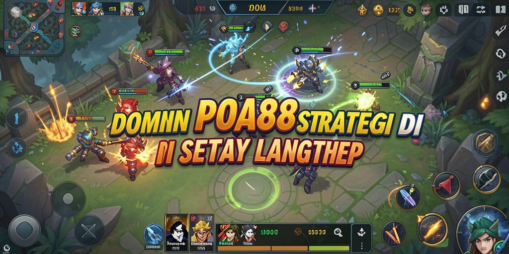 Screenshot utama POA88 menampilkan aksi pertempuran strategi yang mendebarkan.