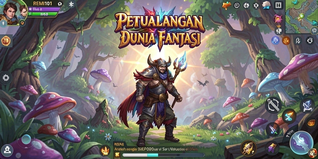 Tampilan gameplay <strong>REMI101</strong> yang penuh petualangan dan eksplorasi.