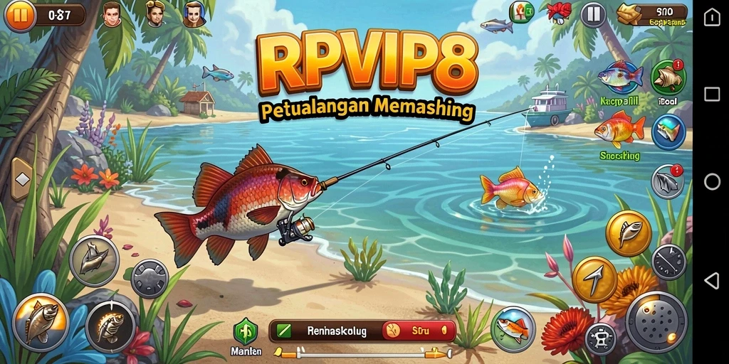 Tangkapan ikan yang mengesankan dalam gameplay RPVIP8.