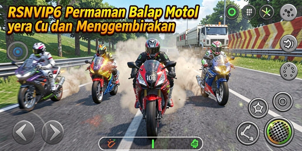 Tampilan gameplay menarik dari balapan motor di RSNVIP6.