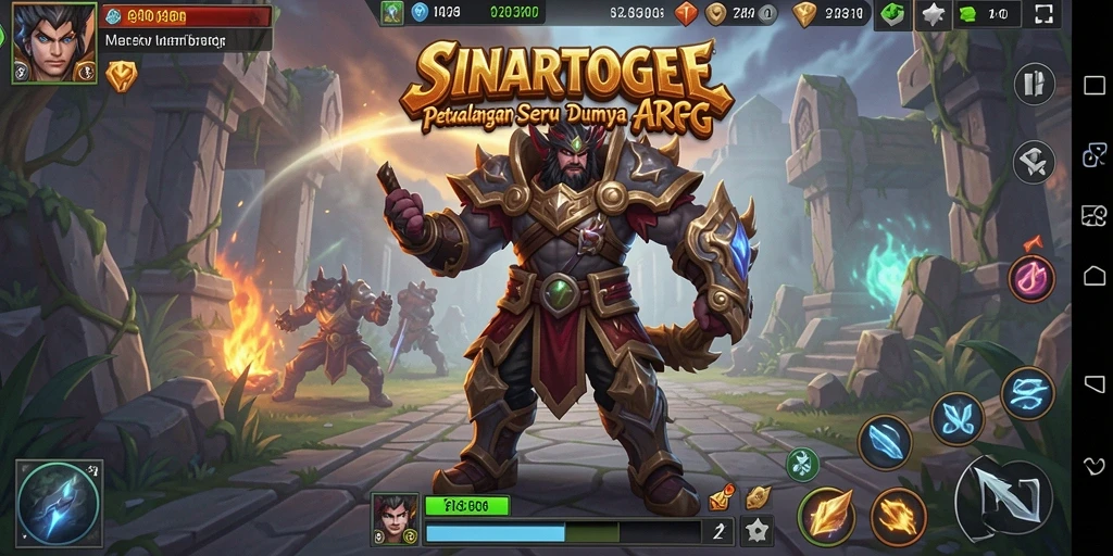 Screenshot gameplay SINARTOGEL yang menunjukkan aksi seru dalam pertempuran ARPG.