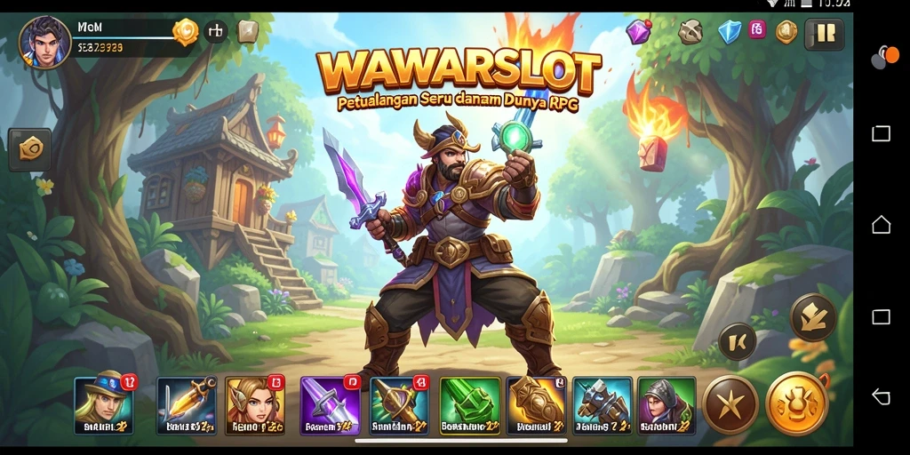 Tampilan gameplay WAWARSLOT yang menarik dengan aksi seru di dalam dunia RPG.