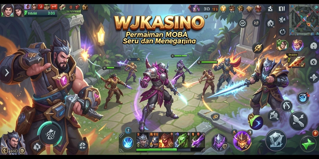 Tangkapan layar yang menunjukkan pertempuran seru dalam permainan WJKASINO.
