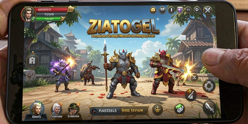 Tampilan gameplay ZIATOGEL dengan strategi yang menantang.